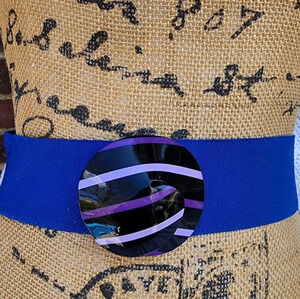 Vintage 80s Abstract‎ stretches belt L..XL